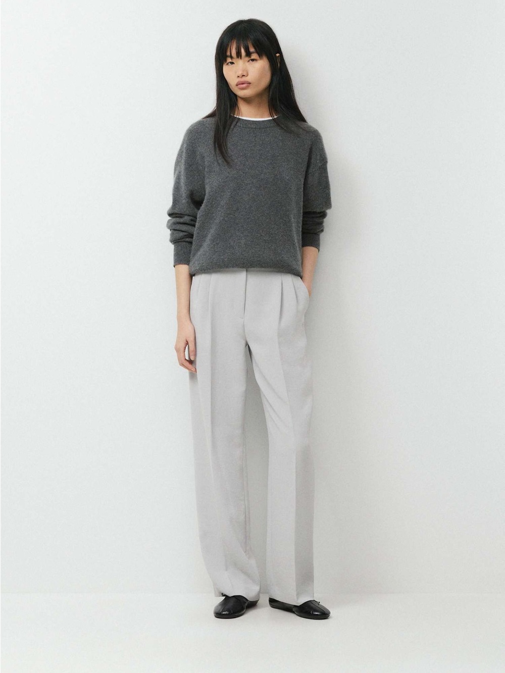 Aritzia Wilfred Effortless Pants in Monument Grey
